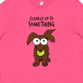 thumbnail image 4 of Inktastic Clearly Up To Something-long haired dachshund Youth T-Shirt, 4 of 5