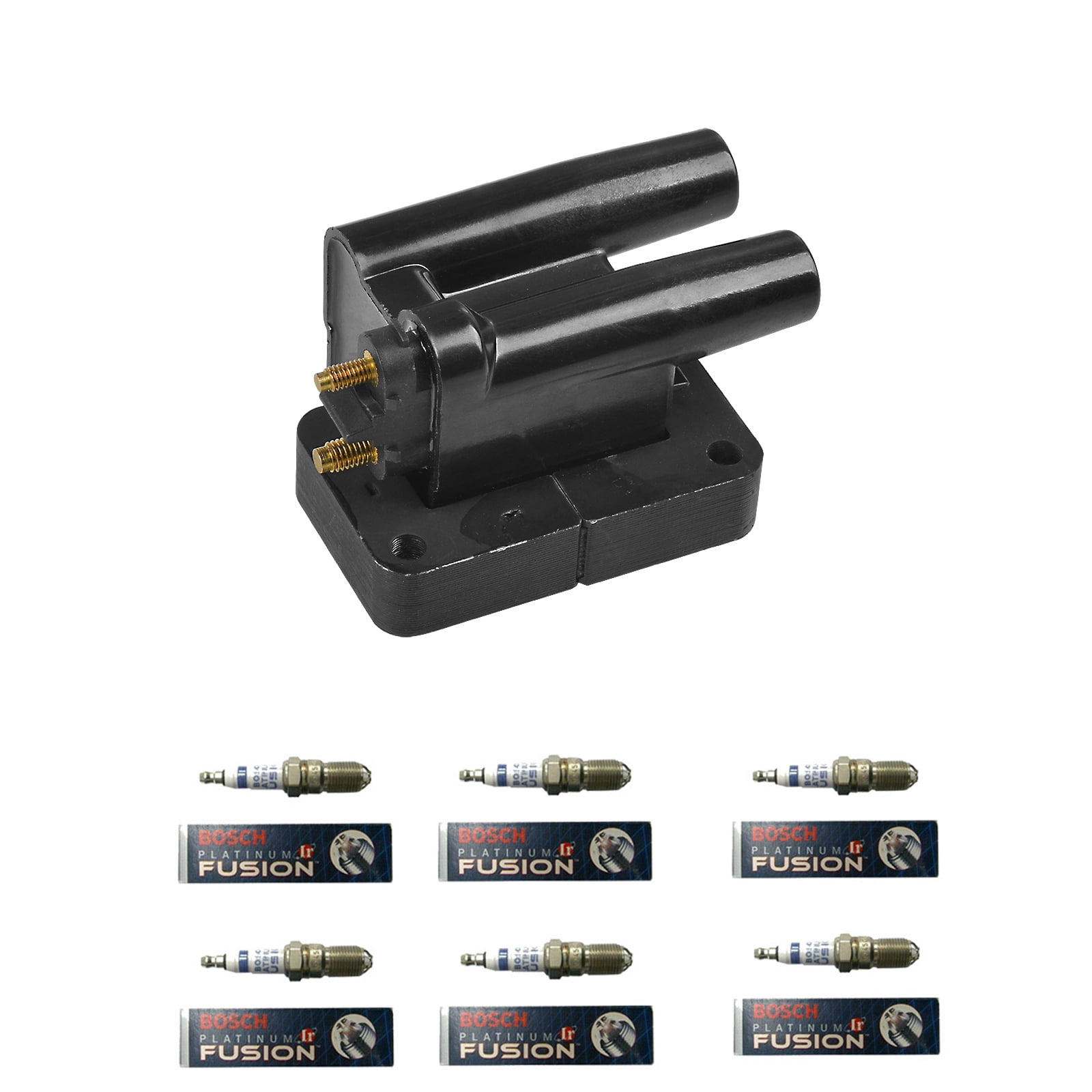 Set of 1 ISA Ignition Coil and 6 Denso Spark Plugs Compatible with 1995