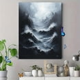thumbnail image 4 of Qisvanset 12x16 Inch Stormy Ocean Wave Canvas Wall Art, Moody Sea Coastal Living Bedroom Office Wall Decor, 4 of 8