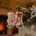 thumbnail image 6 of Christmas Letter Ornaments Acrylic Alphabet Initial Pendant Personalized Hanging Decorations with Santa Hat Elements DIY Custom Name Decor for Christmas Tree Home Office Window Holiday Display-M, 6 of 6