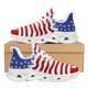thumbnail image 1 of Zapatillas de malla para correr con estampado de estrellas y bandera del Día de la Independencia de Estados Unidos, con amortiguación de impactos, para niños, ligeras y atractivas para caminar., 1 of 6