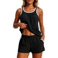 thumbnail image 2 of Tankini Swimsuits for Women Modest Blouson Tank Top Swim Shorts with Pockets Two Piece Swimsuit Bathing Suit, 2 of 5