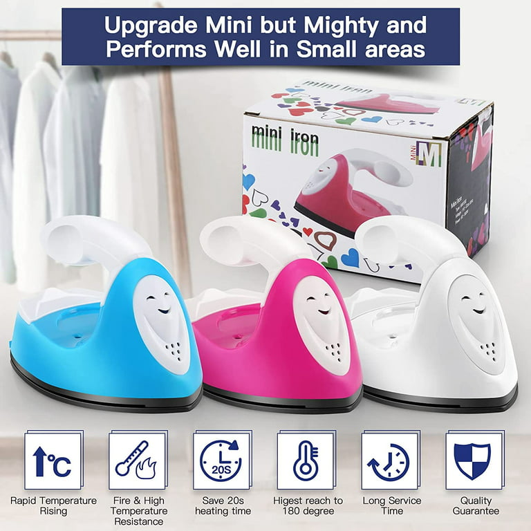Mini Craft Iron Portable Handy Heat Press Small Iron with Charging Base  Accessories for Beads Patch Clothes DIY Shoes T-shirts Heat Transfer Vinyl
