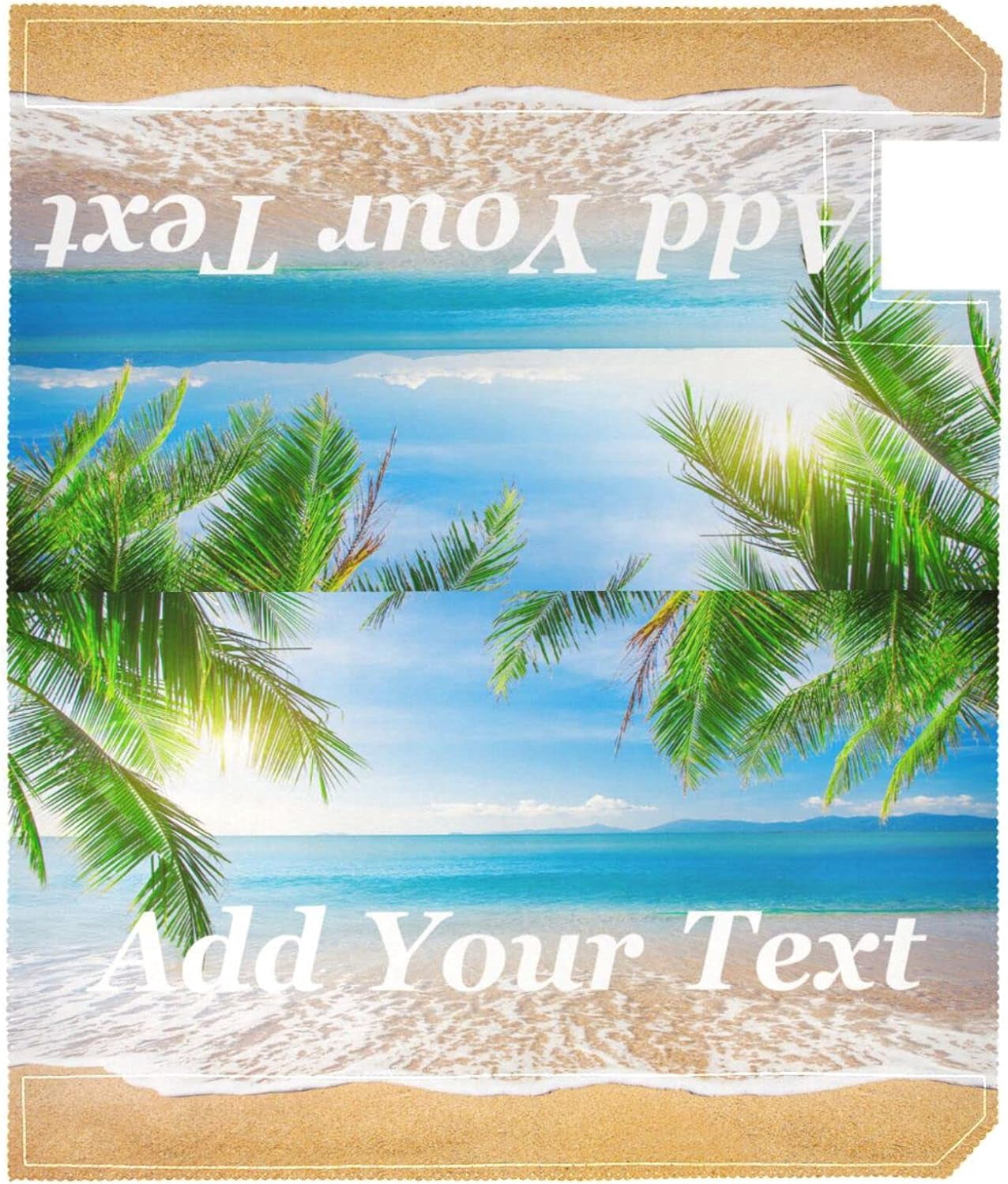 Customized Ocean Beach Mailbox Covers Magnetic Summer Sea Palm Tree Mailbox Cover Oversized 25.5" X 21" Personalized Mailbox Wraps Post Letter Box Cover Garden Decorations