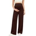 thumbnail image 2 of Lvshlubb Maternity Pants for Work Women Winter Pregnancy Clothes Solid High Waisted Casual Straight Leg Maternity Bottoms, 2 of 5