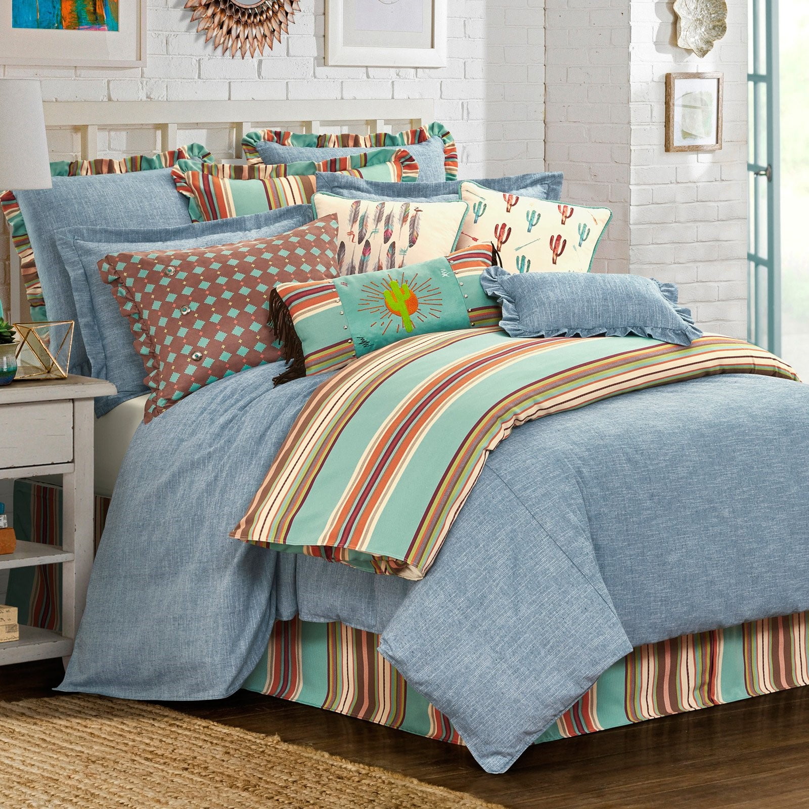 Chambray Comforter Set by HiEnd Accents - Walmart.com ...