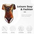 thumbnail image 4 of Zufioo Maple Leaf Meditating Chihuahua Women's Shapewear Bodysuits, Slimming Fit Body Suit,One Piece Bodysuit,Body Shaper,Easy To Put On and Take Off -XX-Large, 4 of 7