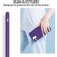 thumbnail image 5 of iPhone 11 Case Silicone, Liquid Silicone Soft Gel Rubber Slim Cover with Microfiber Cloth Lining Cushion Shockproof Full Body Protective Phone Case for iPhone 11 6.1" Women Girls, Deep Purple, 5 of 16