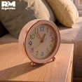 thumbnail image 4 of Reloj Despertador Analógico Diseño Moderno Números Colores rosa, 4 of 6