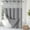 Waffle Gray, variant on Psoiuetr No Hook White Boho Tufted Hotel Shower Curtain with Snap-in Fabric Liner Chevron Striped with Mesh Top Window Hookless 72" W x 75" L