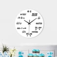 thumbnail image 3 of Shisuyan Creative Mathematical Formula Wall Clock Quartz Clock Home Decor Teacher Gift for Classroom Home Office (White), 3 of 8