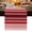 Red, variant on Dark Green Ombre Stripe Table Runner 72 Inches Long, Farmhouse Simple Striped Kitchen Coffee Dining Table Decoration for Home Party Birthday Wedding Home Decor 13x72 Inches