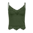 thumbnail image 5 of MYAOYINo Boundaries Womens Lace Trim Cami Ribbed Spaghetti Strap V-Neck Tank Top, 5 of 7