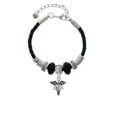 thumbnail image 2 of Delight Jewelry Silvertone Caduceus - BSN Middle Sister Celtic Knot Leather Bead Bracelet, 7"+2" Extender, 2 of 4