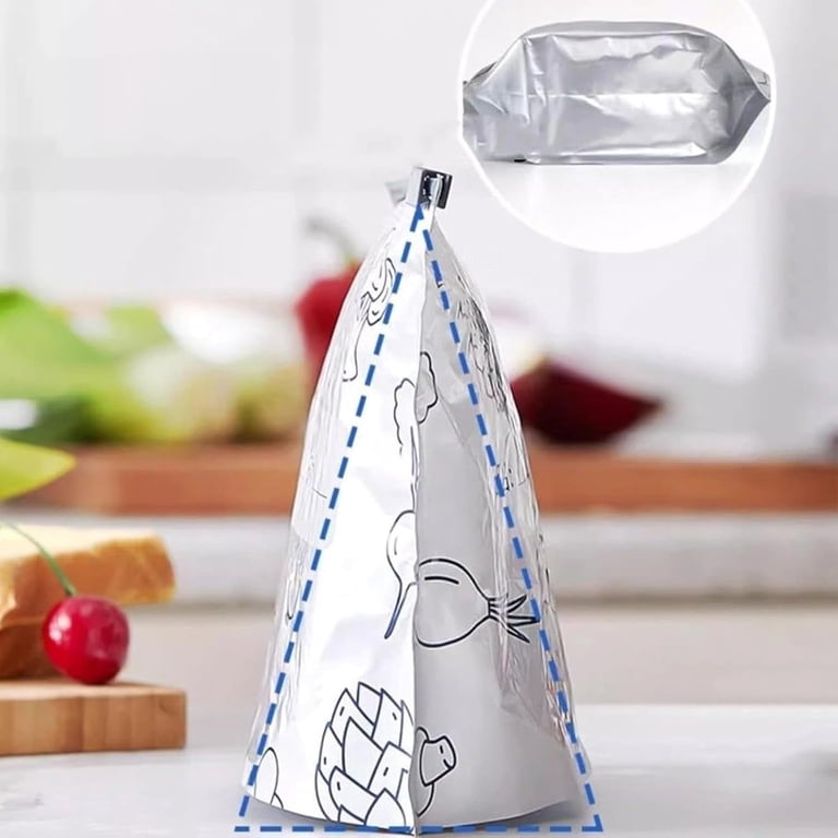 Reusable Aluminum Foil Sealable Storage Bags with Secure Zip Locks