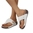 thumbnail image 5 of Willtoo Women Wedge Sandals Platforms Open Toe Chunky Heels Hollow Slippers Slip on Vintage Wide Width Non-Slip Summer Dressy Solid Color Fashion Walking Comfort Beach Outdoor Shoes, 5 of 5