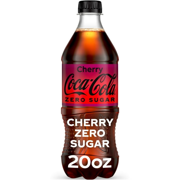 Coca-Cola Zero Sugar Cherry Soda Pop, 20 fl oz Bottle