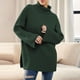 thumbnail image 5 of Suéter Suéteres de manga larga para mujer Suéter de punto acanalado acogedor Suéter elegante Prendas de abrigo Cgtredaw Verde Xl para Mujer, 5 of 6