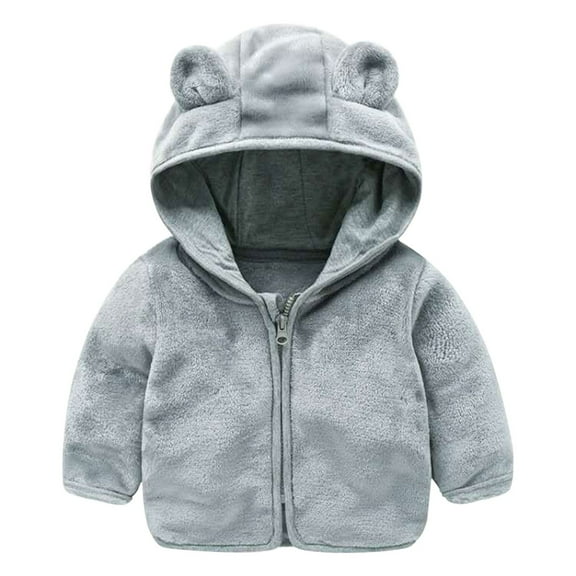 EnJoCho Baby Kids Jacket Toddler Cute Winter Warm Jacket Outerwear Floral Hooded Zipper Padded Outwear for Girls Or Boys Kids Trendy Clothing Top 18-24 Months