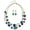 green-A, variant on Women's Beaded 2 Layer Strand Statement Necklace with Earrings Collar Jewelry Set (N0003-Navy Blue)