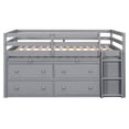 thumbnail image 5 of Full Loft Bed With Retractable Desk And Storage In Gray - Optimize Your Bedroom Space Utilization Space-saving Shelves Make Neat, 5 of 6