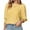 Yellow, variant on Women's Casual Office Crew Neck T Shirt Dot Half Sleeve Top
