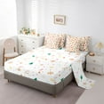 thumbnail image 5 of Homewish Xmas Gingerbread Man 7pcs Bedding Comforter Set,Kids Christmas Gifts Queen Bedding Sets,Red Green Beige Queen Sheet Sets For Girls Boys Kids,Super Cozy Room Decor Reversible, 5 of 8