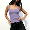 thumbnail image 3 of FAIWAD Tank Tops for Women Summer Sleeveless Ribbed Round Neck Slim Fitted Going out Tops Plus Size Layering Shirts, 3 of 8