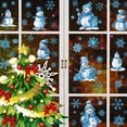 thumbnail image 3 of CCOCC 4Pcs Wall Paper,Cartoon Snowman & Snowflakes Design Wall Decals,Creative Graffiti Style Decals,20*30CM,Style3, 3 of 4