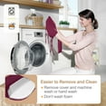 thumbnail image 3 of 17 x 16 x 2 inch Indoor D-shaped Kitchen Dining Chair Cushion, Dark Wine Red, Set of 2, 3 of 10
