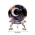 thumbnail image 2 of Galaxy Ornament 236 Inch Glass Sphere with Metal Holder Inner Carved Decorative Desktop Piece for Home Bedroom, 2 of 3