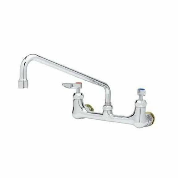 T & S Brass B-0231-CC-CR 12" Wall Mount Double Pantry Faucet