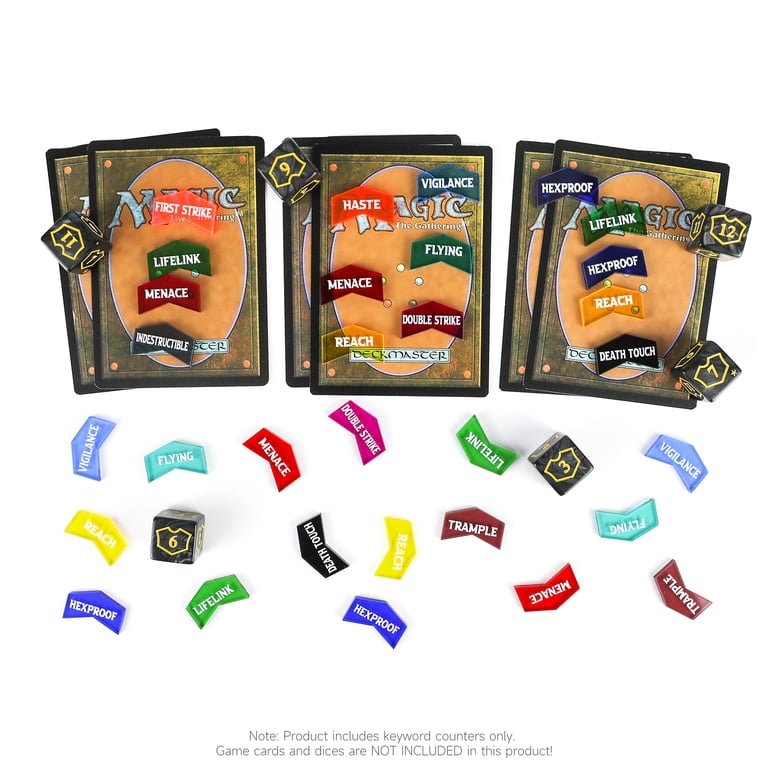68pcs MTG Keyword Counters Tokens Black Shield Dice Set for Magic The Gathering MTG CCG Card Gaming