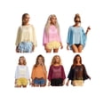 thumbnail image 3 of Argulvti Women Poncho Tops Fashion Crew Neck Solid Color Loose Fit Summer Sheer Cover Up Shawl Wrap, 3 of 9