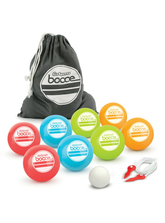 GoSports Soft Bocce Set with 8 Weighted Balls, Pallino and Case