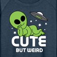 thumbnail image 3 of Instant Message - Alien Cute But Weird - Women's French Terry Pullover Long Sleeve Shirt, 3 of 6