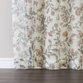 thumbnail image 3 of No. 918 Abigail 2-pack Rope Tab Top Floral Sheer Curtain Panel Pair, Sage Green, 50"W x 84"L (2 Panels), 3 of 7