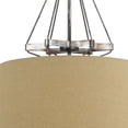 thumbnail image 3 of 3 Bulb Pendent with Round Burlap Shade and Metal Frame, Beige, 3 of 5
