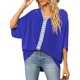 thumbnail image 1 of Txlixc Dolman manga cuello en V mujer #39;st - camisa gasa suelta Split verano Street Top Txlixc  moda, 1 of 6