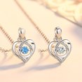 thumbnail image 5 of Pendant Necklace for Women Diamond Necklace Woman Beating Dazzling Heart Shaped Diamond Pendant Small Diamond Pendant Woman, 5 of 9