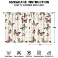 thumbnail image 2 of Aesthetic Butterfly Lovers Kitchen Curtains 2 Pack - 42x54 Inch Tier Curtains, Colorful Floral Pattern, Rod Pocket Farmhouse Style, 2 of 2