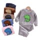 thumbnail image 2 of Juego de pijama para niños, niñas y niños pequeños, abrigo de dinosaurio de franela cálida, chándal para el hogar de 1 a 6 años, Invierno, 2 of 4