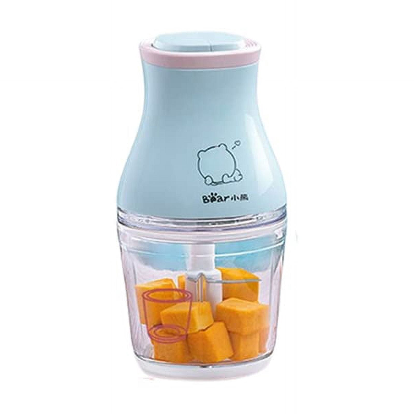 Bear Food Processor-Food Chopper Electric Dual Speed for Meat, Vegetable, 0.6L,Blue