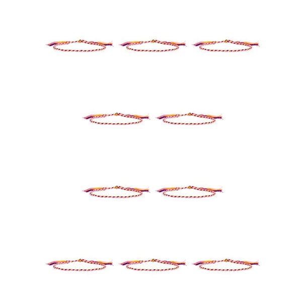 Sonducket trenzada Accesorio de decoración de moda Accesorios de joyería Pulseras de hilo ajustables Regalo de cumpleaños Tipo 1 Tipo 1 10Conjunto