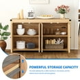 thumbnail image 6 of DEXTRUS Buffet Sideboard Cabinet, Farmhouse Kitchen Storage Cabinet with Doors and Shelves, Brown, 6 of 12