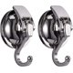 thumbnail image 1 of Ganchos con ventosa al vacío, ganchos de pared para baño, ducha, toalla, ganchos para ventana, puerta de vidrio, cocina, fuerte, resistente, colgador de corona de succión, bronce, 2 uds., 1 of 5