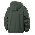 thumbnail image 4 of Wutalume Women's Fashionable Thickened Hooded Outdoor Hiking Jacket Solid-Colour Windbreaker Outerwear, Lightweight and Durable, Perfect for Adventure and Daily Use,Army Green L, 4 of 5