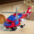 thumbnail image 6 of Kids Helicopter Toy with Lights and Sound, Inertia Powered Airplane for Boys, Pull Back & Go Rescue Copter with Spinning Propeller for Indoor Outdoor Play, 6 of 6