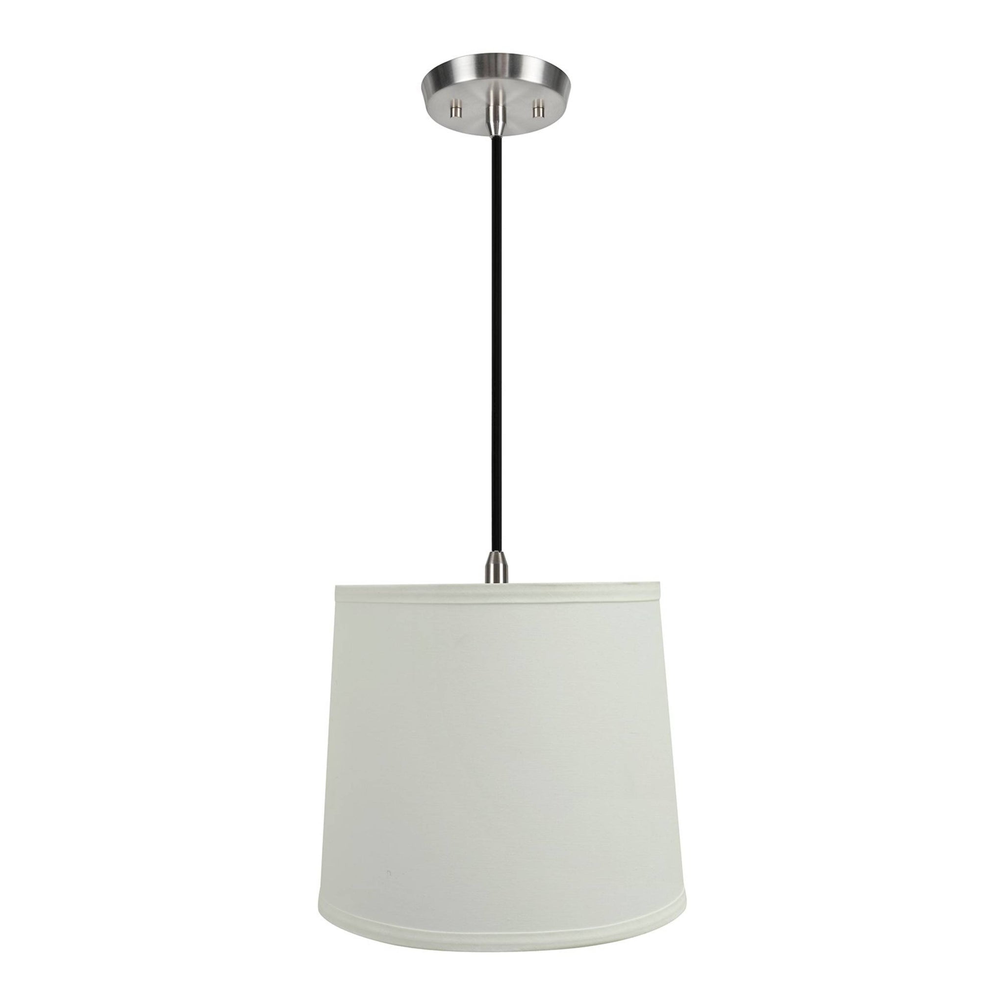 Aspen Creative Beige Pendant Ceiling Light - Empire Fabric Shade, 14" Width, Oil Rubbed Bronze Finish - View #2