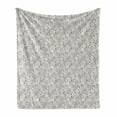 thumbnail image 1 of Abstract Soft Flannel Fleece Throw Blanket, Print of Repetitive Circles in Different Sizes in Greyscale Tones, Cozy Plush for Indoor and Outdoor Use, 50" x 60", Dark Grey Pale Taupe, by Ambesonne, 1 of 5